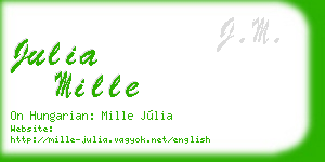 julia mille business card